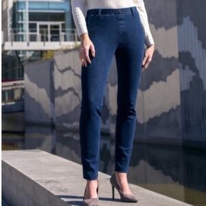 Betabrand Straight Leg Yoga Denim Pull-On Jeans